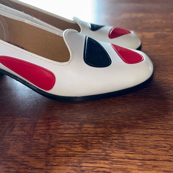 Vintage 60s MOD Beatnik Patent Square Toe Heels Size 7B - Picture 6 of 15